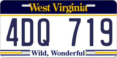 WV license plate 4DQ719