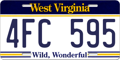 WV license plate 4FC595