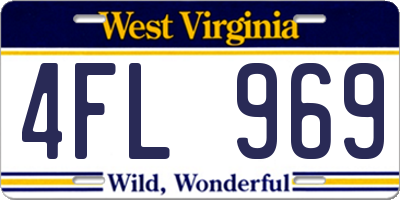 WV license plate 4FL969