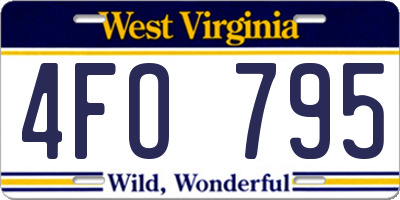 WV license plate 4FO795