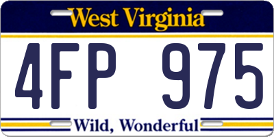 WV license plate 4FP975