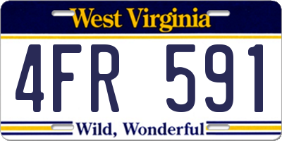 WV license plate 4FR591