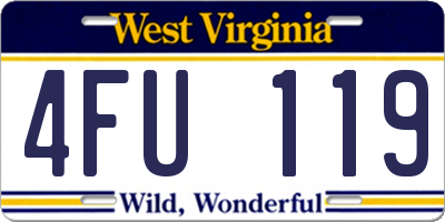 WV license plate 4FU119