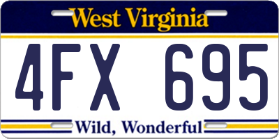 WV license plate 4FX695