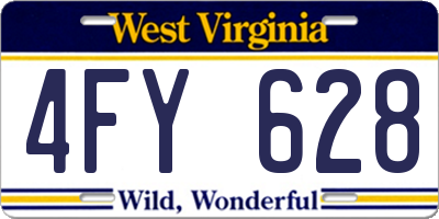 WV license plate 4FY628
