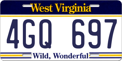 WV license plate 4GQ697