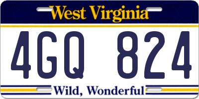 WV license plate 4GQ824