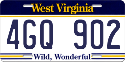 WV license plate 4GQ902