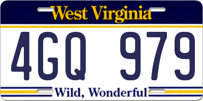 WV license plate 4GQ979