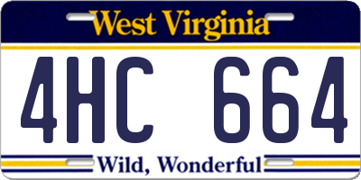 WV license plate 4HC664