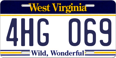 WV license plate 4HG069