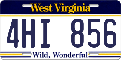 WV license plate 4HI856
