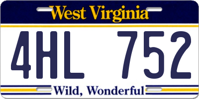 WV license plate 4HL752