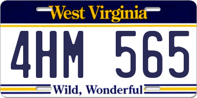 WV license plate 4HM565