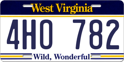 WV license plate 4HO782