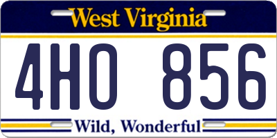 WV license plate 4HO856