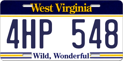 WV license plate 4HP548