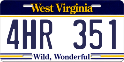 WV license plate 4HR351