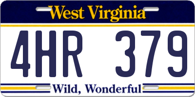 WV license plate 4HR379