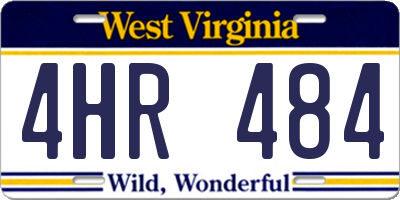 WV license plate 4HR484