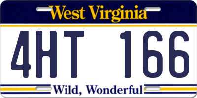 WV license plate 4HT166