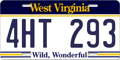 WV license plate 4HT293