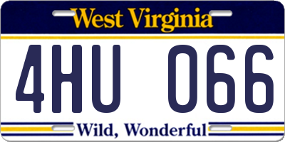 WV license plate 4HU066