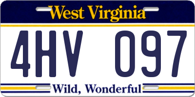 WV license plate 4HV097