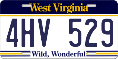 WV license plate 4HV529