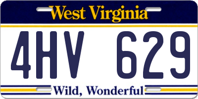 WV license plate 4HV629