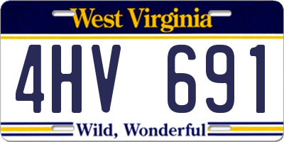 WV license plate 4HV691