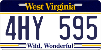 WV license plate 4HY595