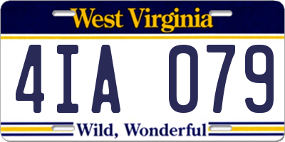 WV license plate 4IA079