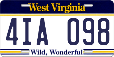 WV license plate 4IA098