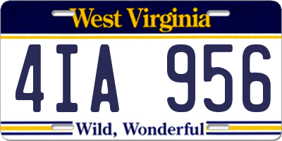 WV license plate 4IA956
