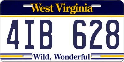WV license plate 4IB628