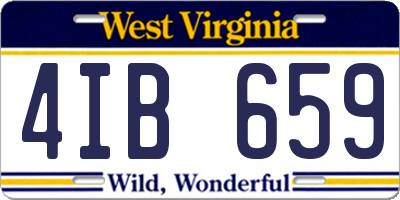 WV license plate 4IB659