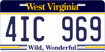 WV license plate 4IC969