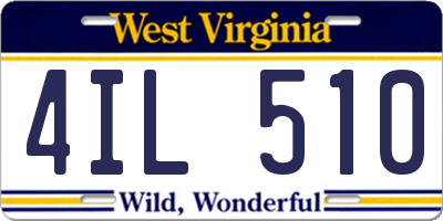 WV license plate 4IL510