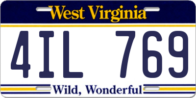 WV license plate 4IL769