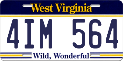 WV license plate 4IM564