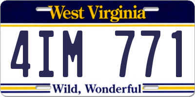 WV license plate 4IM771