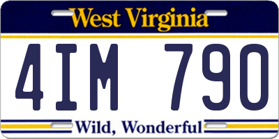 WV license plate 4IM790