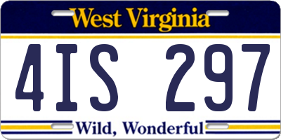 WV license plate 4IS297