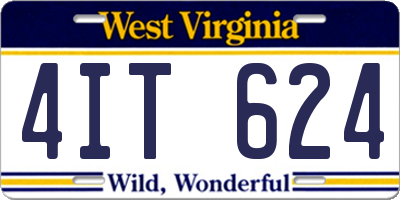 WV license plate 4IT624