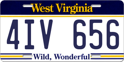 WV license plate 4IV656
