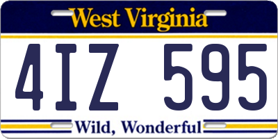 WV license plate 4IZ595
