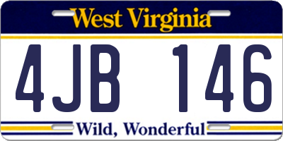WV license plate 4JB146