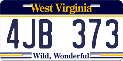WV license plate 4JB373