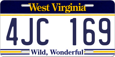 WV license plate 4JC169